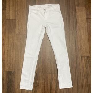 Adriano Goldschmied Prima Cigarette Skinny Jeans Ankle Mid Rise White SZ 25